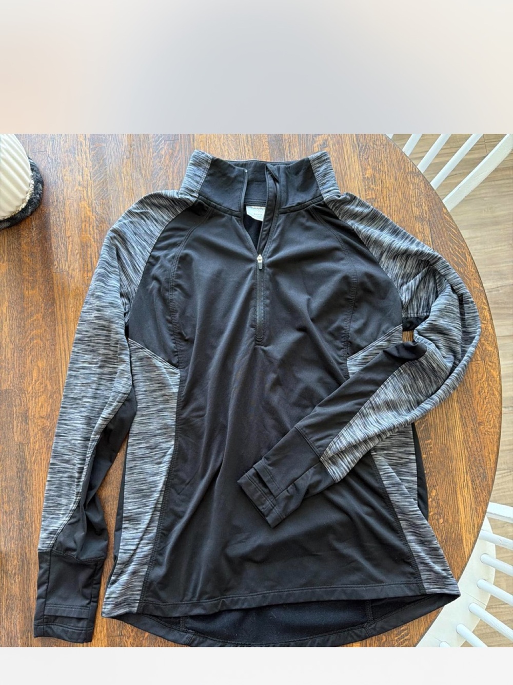 Women’s Black and Gray Half-Zip Performance Sweater